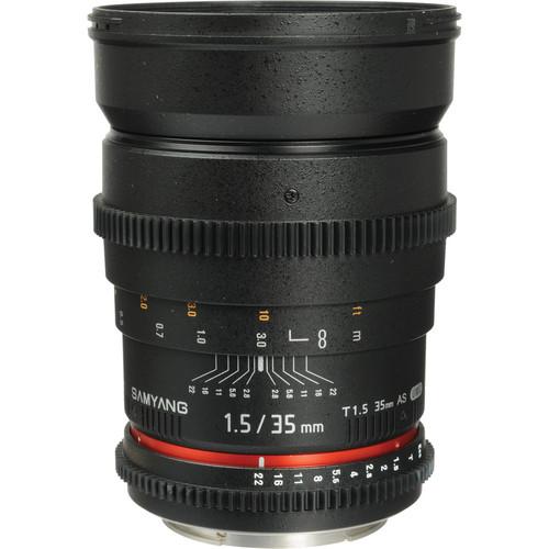 Samyang 35mm T1.5 Cine Lens for Canon EF SYCV35-C, Samyang, 35mm, T1.5, Cine, Lens, Canon, EF, SYCV35-C,