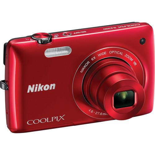 Used Nikon Coolpix S4300 Digital Camera (Red) 26306B