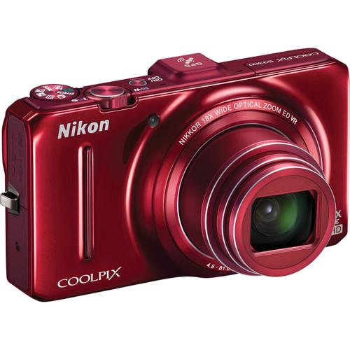 Used Nikon Coolpix S9300 Digital Camera (Red) 26316B, Used, Nikon, Coolpix, S9300, Digital, Camera, Red, 26316B,