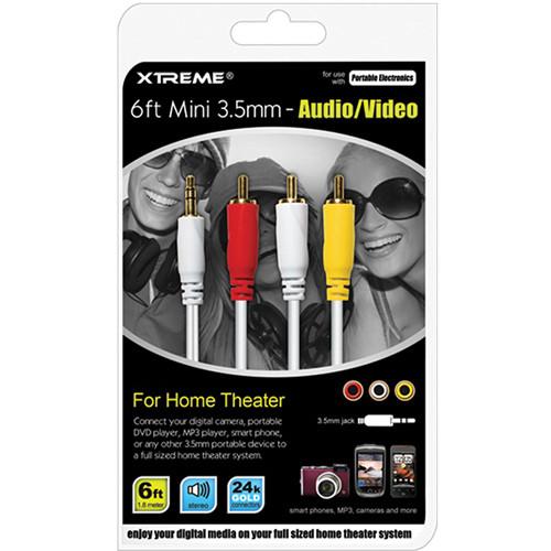 Xtreme Cables Mini 3.5mm - Audio/Video Cable - 6' 50605, Xtreme, Cables, Mini, 3.5mm, Audio/Video, Cable, 6', 50605,
