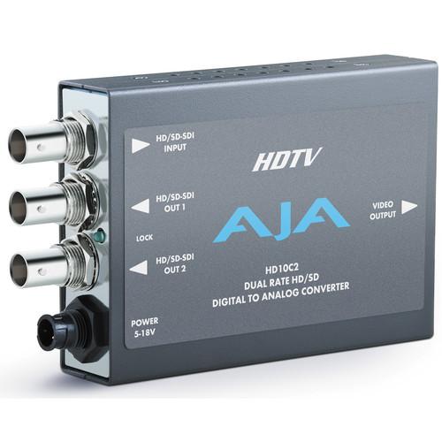 AJA HD10C2 HD/SD-SDI to Analog 10-Bit HD Converter HD10C2, AJA, HD10C2, HD/SD-SDI, to, Analog, 10-Bit, HD, Converter, HD10C2,