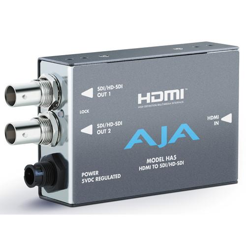 AJA HDMI to SD/HD-SDI Video and Audio Converter HA5
