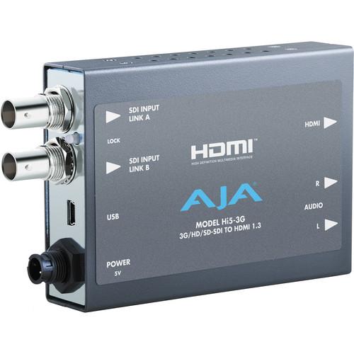 AJA Hi5-3G 3G/Dual Link/HD/SD-SDI to HDMI Mini-Converter HI5-3G