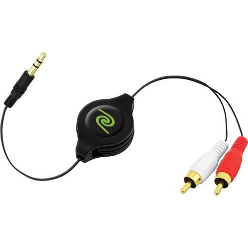 ReTrak Retractable RCA to 3.5mm Audio Cable ETCABLERCA35, ReTrak, Retractable, RCA, to, 3.5mm, Audio, Cable, ETCABLERCA35,