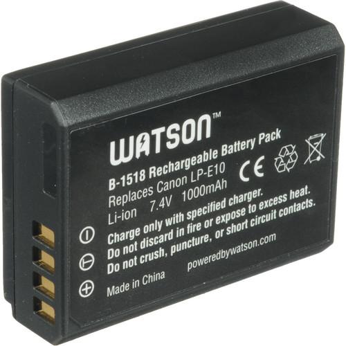 Watson LP-E10 Lithium-Ion Battery Pack (7.4V, 1000mAh) B-1518, Watson, LP-E10, Lithium-Ion, Battery, Pack, 7.4V, 1000mAh, B-1518