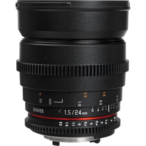 Bower 24mm T1.5 Ultra-Fast Wide-Angle Cine Lens SLY24VDN, Bower, 24mm, T1.5, Ultra-Fast, Wide-Angle, Cine, Lens, SLY24VDN,