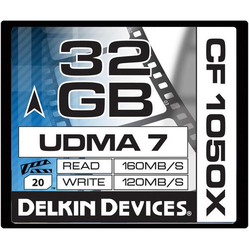 Delkin Devices 32GB CF 1050X UDMA 7 Cinema Memory DDCF1050-32GB, Delkin, Devices, 32GB, CF, 1050X, UDMA, 7, Cinema, Memory, DDCF1050-32GB