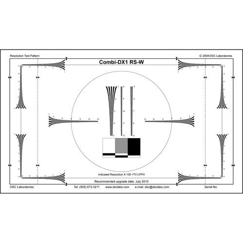 DSC Labs Combi DX-1 16:9 Hyperbolic Resolution Wedges CDX1-28W