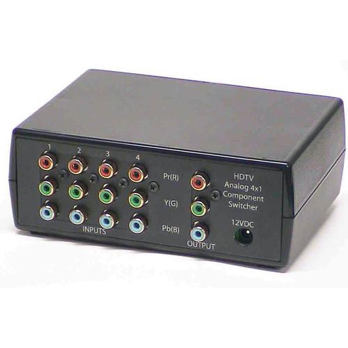 Inday 4 x 1 HDTV Component RCA Video Switcher with IR RGB4X-R