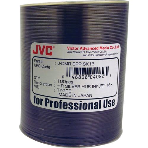 JVC DVD-R 4.7 GB Silver Inkjet Hub-Printable JDMR-SPP-SK16, JVC, DVD-R, 4.7, GB, Silver, Inkjet, Hub-Printable, JDMR-SPP-SK16,