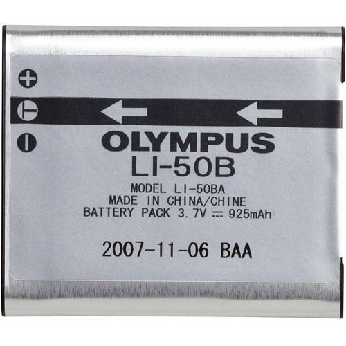 Olympus Li-50B Rechargeable Li-Ion Battery V620059SU000, Olympus, Li-50B, Rechargeable, Li-Ion, Battery, V620059SU000,