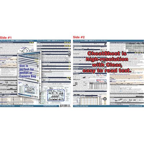 PhotoBert CheatSheet for the Canon 600EX-RT/600EX 4S133-12