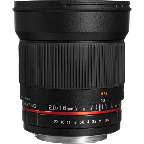 Samyang 16mm f/2.0 ED AS UMC CS Lens for Canon SY16M-C