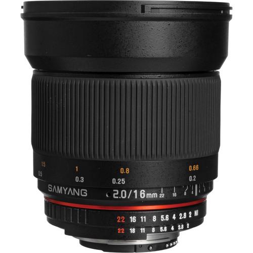 Samyang 16mm f/2.0 ED AS UMC CS Lens for Nikon SY16MAF-N, Samyang, 16mm, f/2.0, ED, AS, UMC, CS, Lens, Nikon, SY16MAF-N,