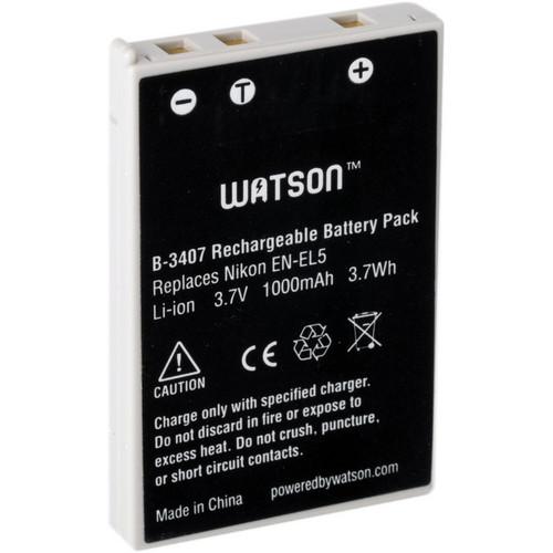 Watson EN-EL5 Lithium-Ion Battery Pack (3.7V, 1000mAh) B-3407, Watson, EN-EL5, Lithium-Ion, Battery, Pack, 3.7V, 1000mAh, B-3407