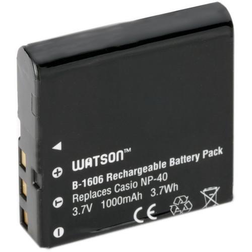 Watson NP-40 Lithium-Ion Battery Pack (3.7V, 1000mAh) B-1606, Watson, NP-40, Lithium-Ion, Battery, Pack, 3.7V, 1000mAh, B-1606,