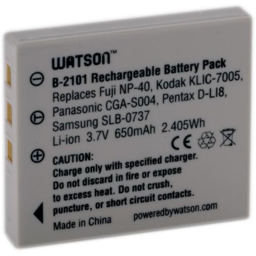 Watson NP-40 Lithium-Ion Battery Pack (3.7V, 650mAh) B-2101, Watson, NP-40, Lithium-Ion, Battery, Pack, 3.7V, 650mAh, B-2101,