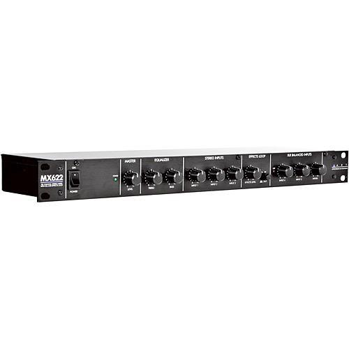 ART MX622 6-Channel Rackmount Mixer, 3 Mic/Line & 3 MX622