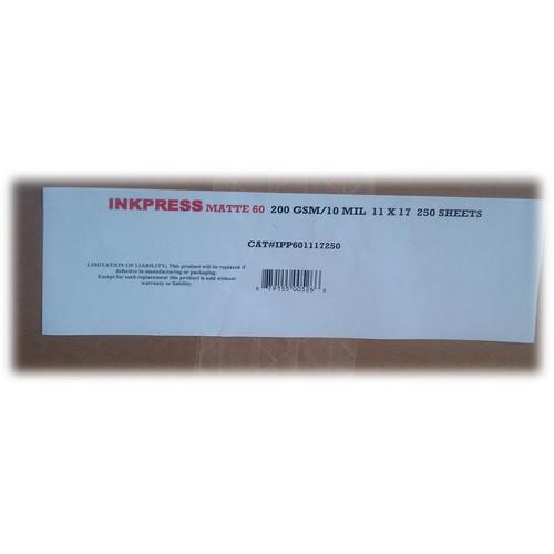 Inkpress Media Matte 60 Bright White Inkjet Paper 10 PP601117250