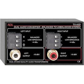 RDL TX-A2D Stereo Balanced to Unbalanced Signal Converter TX-A2D, RDL, TX-A2D, Stereo, Balanced, to, Unbalanced, Signal, Converter, TX-A2D