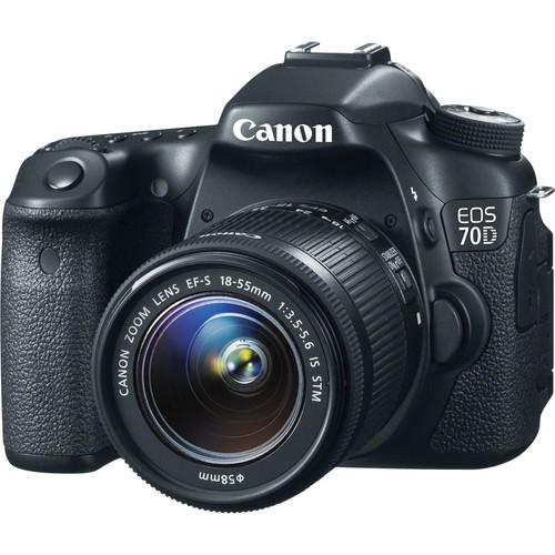 Canon EOS 70D DSLR Camera with 18-55mm f/3.5-5.6 STM 8469B009, Canon, EOS, 70D, DSLR, Camera, with, 18-55mm, f/3.5-5.6, STM, 8469B009