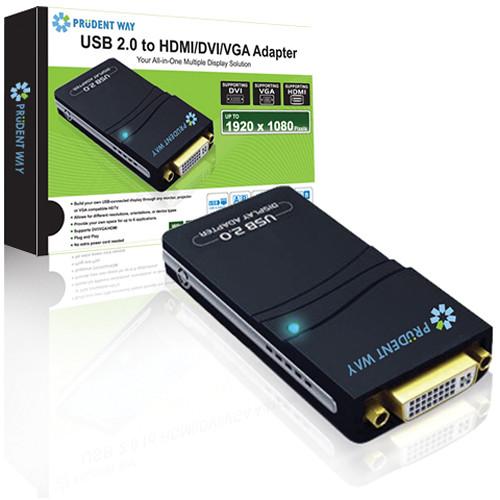 Prudent Way USB 2.0 to HDMI/DVI/VGA Adapter PWI-USB-HDV