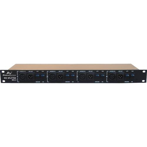 RapcoHorizon MS-4 4-Channel Rackmount Mic Signal Splitter MS-4