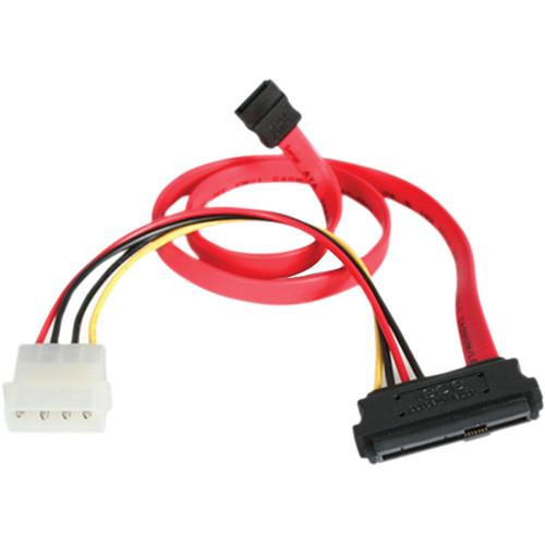 StarTech SAS 29 Pin to SATA Cable with LP4 Power SAS729PW18, StarTech, SAS, 29, Pin, to, SATA, Cable, with, LP4, Power, SAS729PW18,