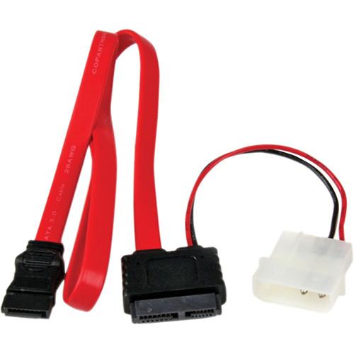 StarTech Slimline SATA to SATA with LP4 Power Cable SLSATAF20