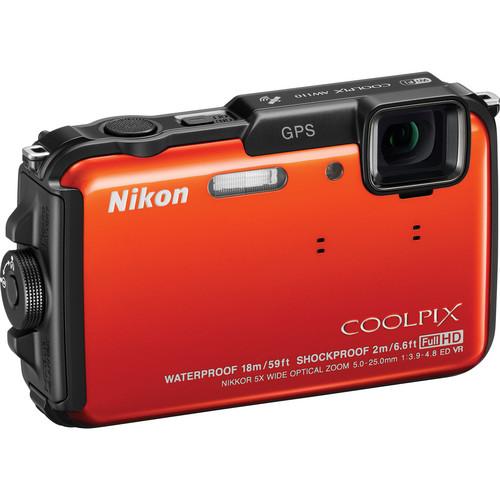 Used Nikon COOLPIX AW110 Digital Camera (Orange) 26412B