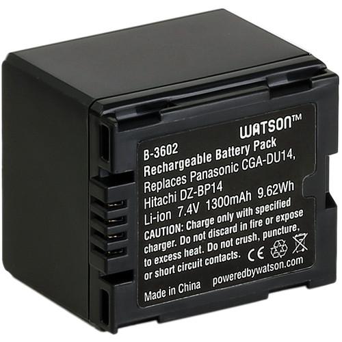 Watson CGA-DU14 Lithium-Ion Battery Pack (7.4V, 1300mAh) B-3602, Watson, CGA-DU14, Lithium-Ion, Battery, Pack, 7.4V, 1300mAh, B-3602