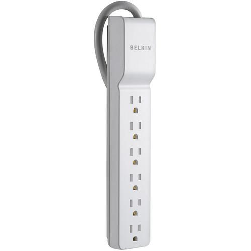 Belkin BE106001-06R 6-Outlet Surge Protector (White), Belkin, BE106001-06R, 6-Outlet, Surge, Protector, White,