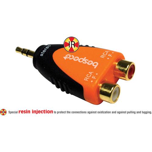 Bespeco 3.5mm Mono Jack Male to Two RCA Female Adapter SLAD380