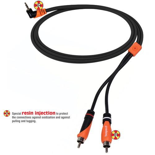 Bespeco Right Angle 3.5mm Stereo Jack to 2 RCA Male SLYMPR180, Bespeco, Right, Angle, 3.5mm, Stereo, Jack, to, 2, RCA, Male, SLYMPR180
