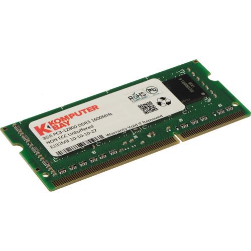 Komputerbay 8GB DDR3 PC3-12800 204-Pin KB_8GB_1600_SODIMM_CL10