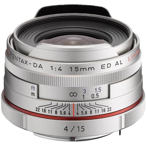 Pentax HD Pentax DA 15mm f/4 ED AL Limited Lens (Silver) 21480, Pentax, HD, Pentax, DA, 15mm, f/4, ED, AL, Limited, Lens, Silver, 21480