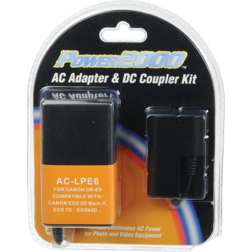 Power2000 AC-LPE6 AC Adapter and DC Coupler Kit AC-LPE6, Power2000, AC-LPE6, AC, Adapter, DC, Coupler, Kit, AC-LPE6,
