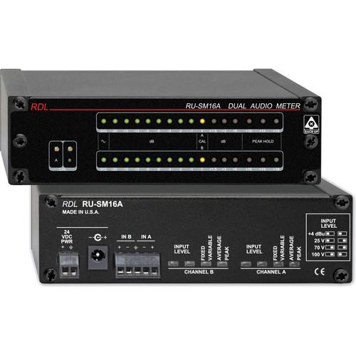 RDL  RU-SM16A 2-Channel Audio Meter RU-SM16A, RDL, RU-SM16A, 2-Channel, Audio, Meter, RU-SM16A, Video