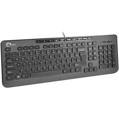 SIIG USB Compact Multimedia Keyboard (Black) JK-US0712-S1