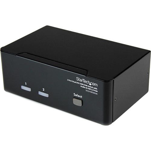 StarTech 2-Port Dual DVI USB KVM Switch with Audio SV231DD2DUA, StarTech, 2-Port, Dual, DVI, USB, KVM, Switch, with, Audio, SV231DD2DUA