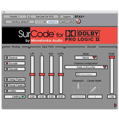 SurCode SurCode for Dolby Pro Logic II v2.5.1 - Surround R-SPLI, SurCode, SurCode, Dolby, Pro, Logic, II, v2.5.1, Surround, R-SPLI