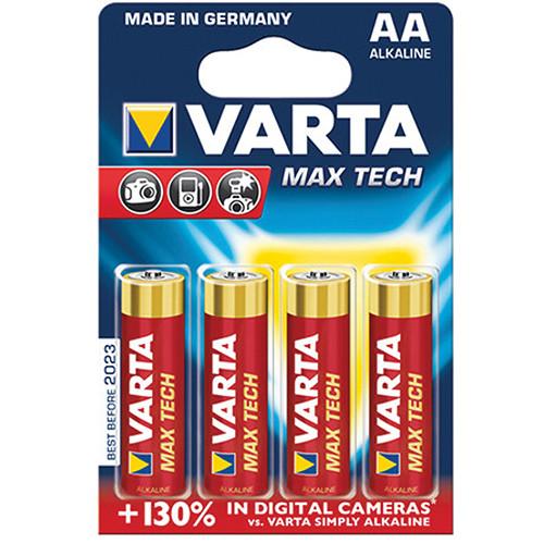 Varta AA Max Tech Alkaline Battery (4-Pack) V4706101404, Varta, AA, Max, Tech, Alkaline, Battery, 4-Pack, V4706101404,