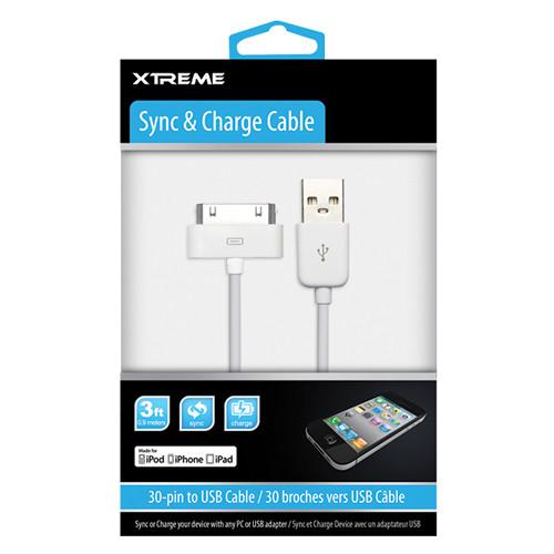 Xtreme Cables USB to Apple 30-Pin Cable (3', White) 51330