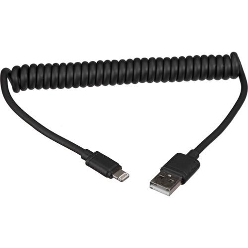 Xtreme Cables USB to Lightning Coiled Cable (4', Black) 51880, Xtreme, Cables, USB, to, Lightning, Coiled, Cable, 4', Black, 51880