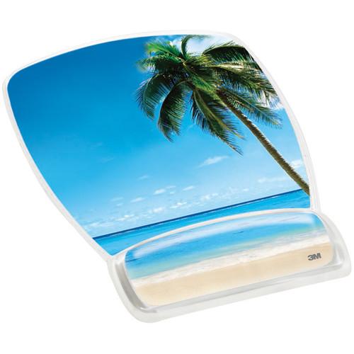 3M MW308BH Mouse Pad with Gel Wrist Rest (Beach Design) MW308BH