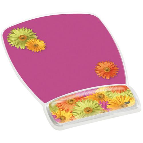 3M MW308DS Mouse Pad with Gel Wrist Rest (Daisy Design) MW308DS