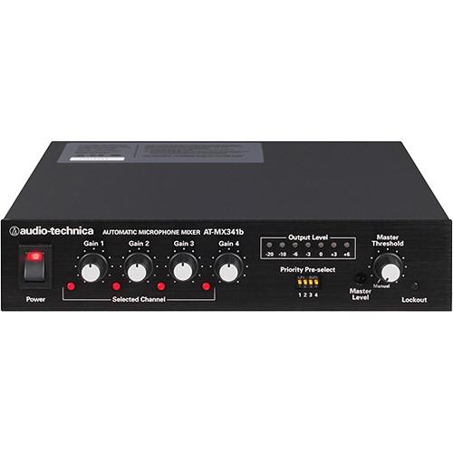 Audio-Technica AT-MX341b 4-Channel Automatic Mixer AT-MX341B, Audio-Technica, AT-MX341b, 4-Channel, Automatic, Mixer, AT-MX341B,