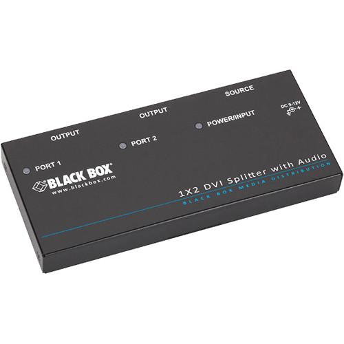 Black Box 1 x 2 DVI-D Splitter with Audio & HDCP AVSP-DVI1X2, Black, Box, 1, x, 2, DVI-D, Splitter, with, Audio, &, HDCP, AVSP-DVI1X2