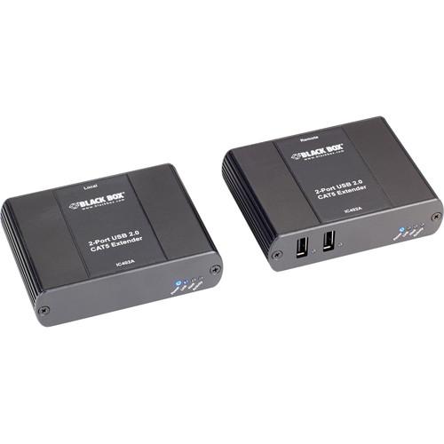 Black Box 2-Port USB 2.0/1.1 CAT5 Extender Kit IC402A, Black, Box, 2-Port, USB, 2.0/1.1, CAT5, Extender, Kit, IC402A,