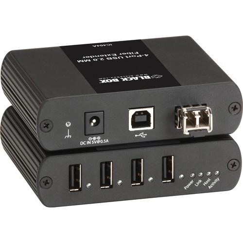 Black Box 4-Port Multimode Fiber Optic USB 2.0/1.1 IC404A, Black, Box, 4-Port, Multimode, Fiber, Optic, USB, 2.0/1.1, IC404A,